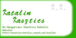 katalin kasztics business card